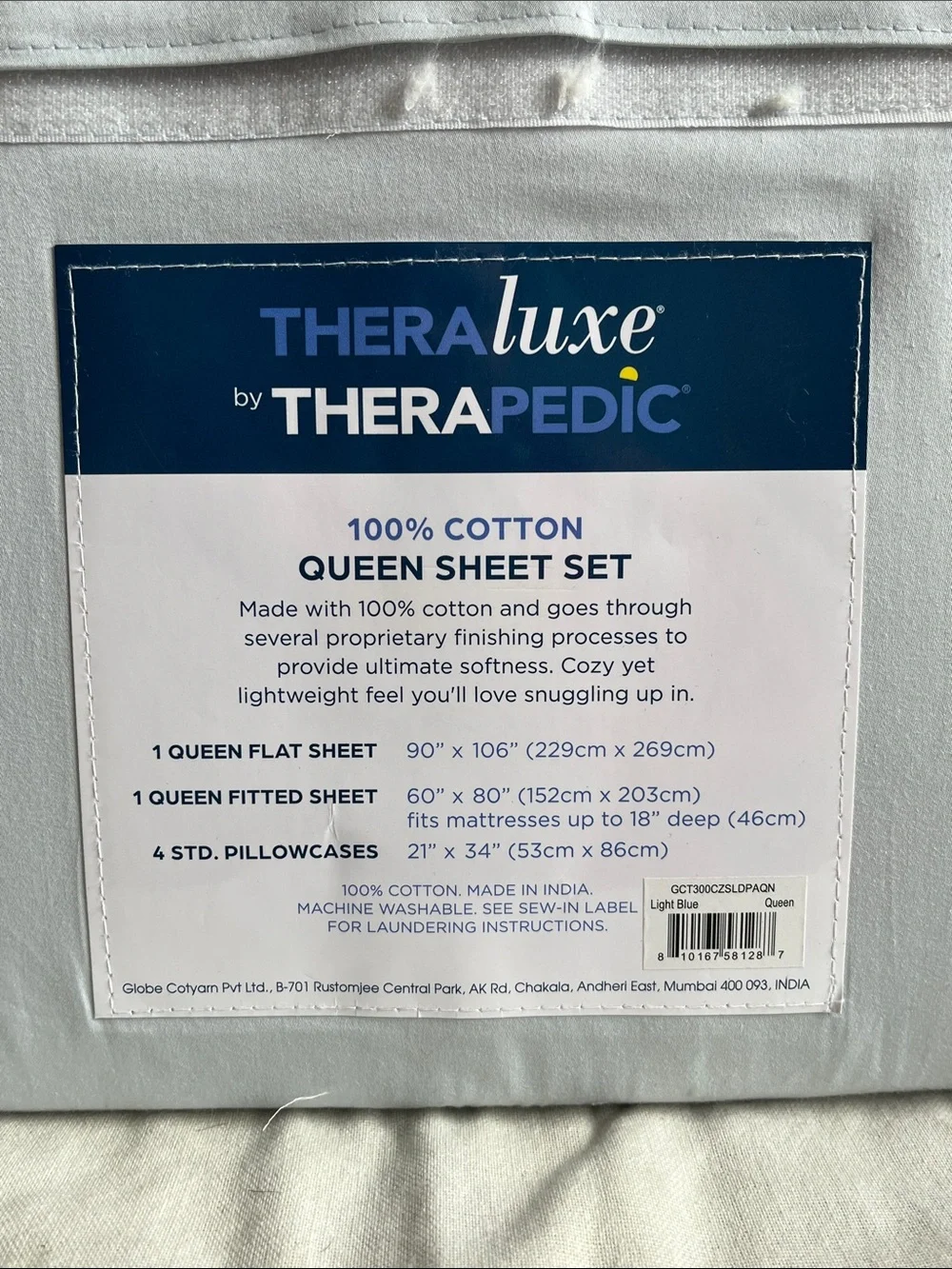 Theraluxe by Therapedic 100% Cotton Queen 6 pc Sheet Set